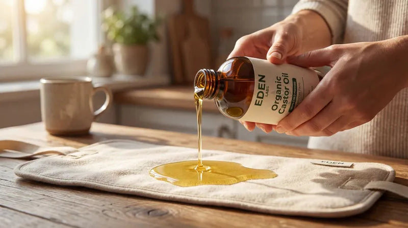 Step 1 - Apply castor oil to the pack